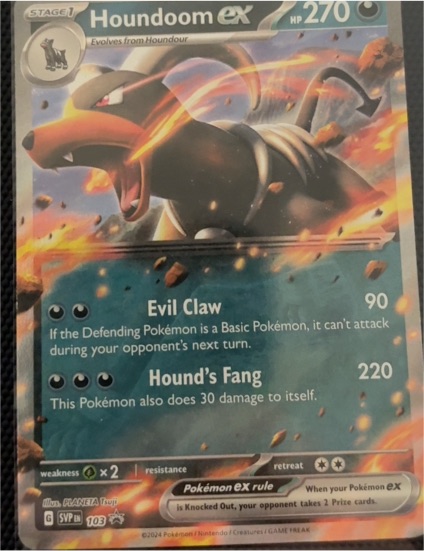 2024 Pokemon Scarlet & Violet Black Star Promo #103 Houndoom ex — front