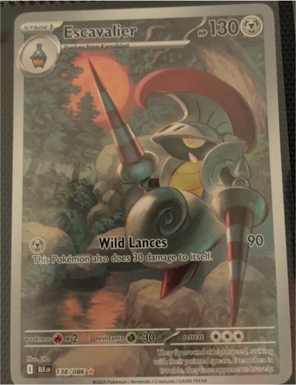 2025 Pokémon Scarlet & Violet #138 Escavalier — front
