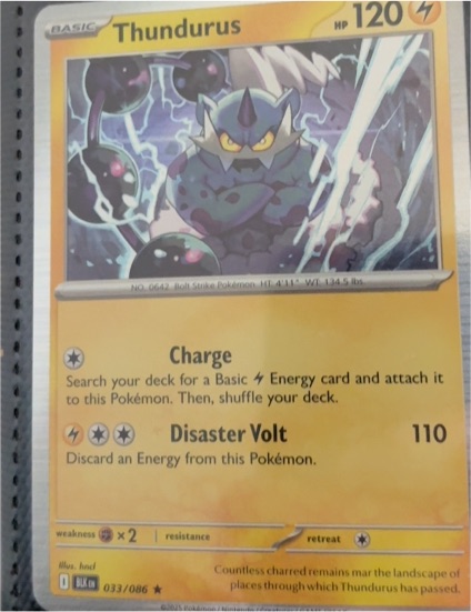 2025 Pokémon TCG Black Bolt #033 Thundurus — front