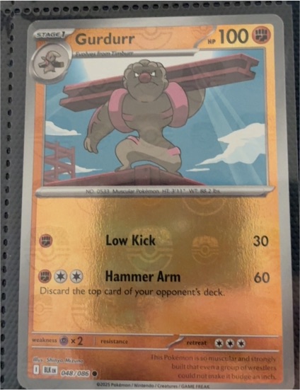 2025 Pokémon Scarlet & Violet Black Bolt #048 Gurdurr — front
