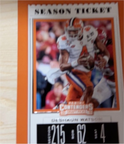 2019 Panini Contenders Draft Picks Collegiate #33 Deshaun Watson — front
