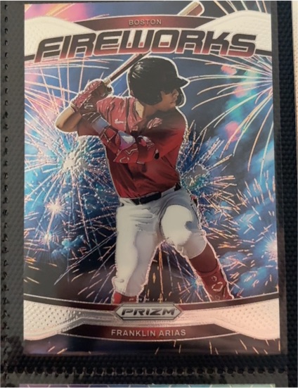 2025 Panini Prizm #18 Franklin Arias Fireworks — front