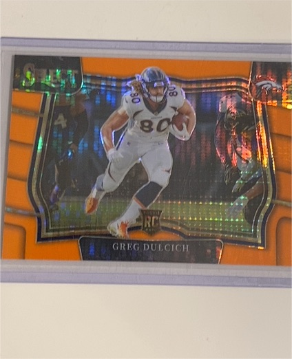 2022 Panini Select Field Level Greg Dulcich RC Denver Broncos #487 — front