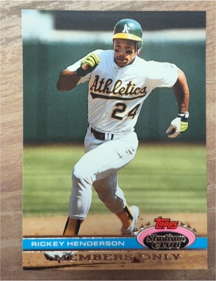 1991 Topps Stadium Club Members Only #18 Rickey Henderson — front