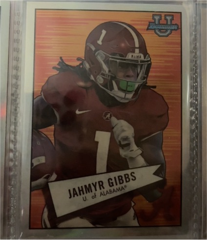 2022 Bowman University Chrome 1952 Bowman #52BF-19 Jahmyr Gibbs — front