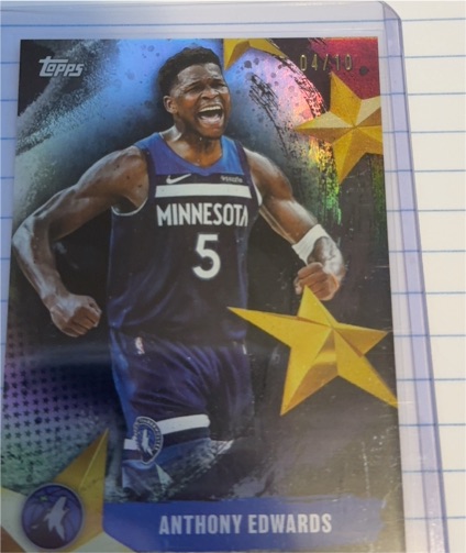 2025-26 Topps Stars of the NBA #SA-7 Anthony Edwards — front