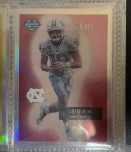 2023 Bowman Chrome University #55BF-17 Drake Maye — front