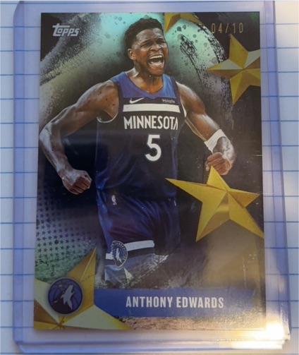 2025-26 Topps Stars of the NBA #SA-7 Anthony Edwards — front