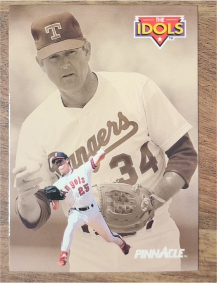 1992 Pinnacle #281 Jim Abbott / Nolan Ryan The Idols — front