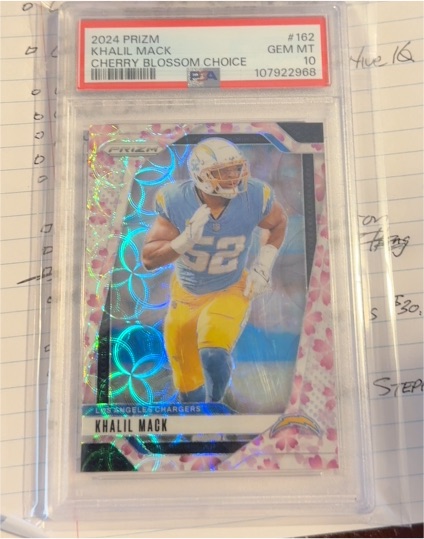 2024 Panini Prizm #162 Khalil Mack Cherry Blossom Choice — front