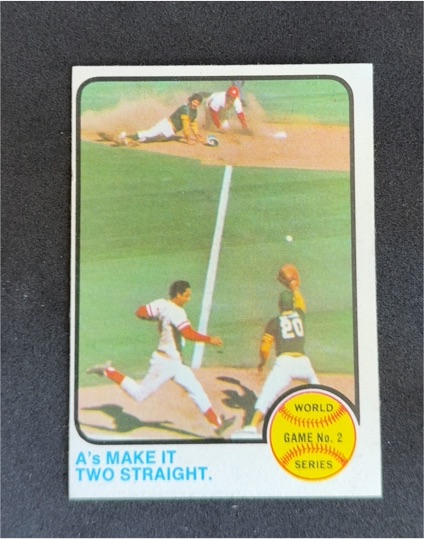 1973 Topps #204 World Series Game No. 2: A's Make It Two Straight — front