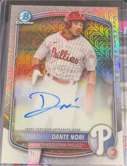 2025 Bowman Chrome #BMA-DN Dante Nori — front