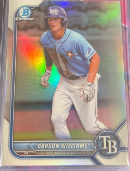 2022 Bowman Chrome #BCP-197 Carson Williams — front