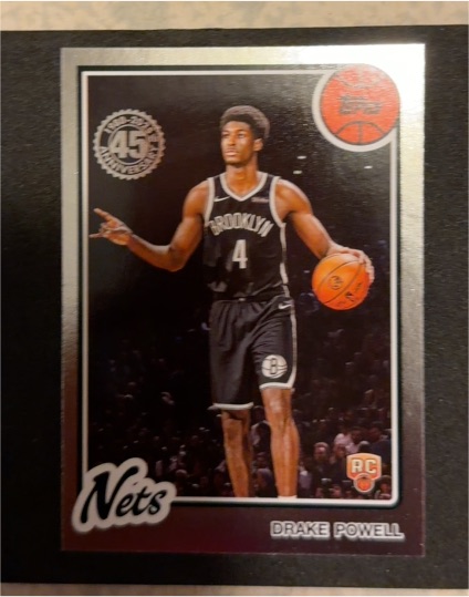 2025 Topps Basketball 45th Anniversary #80BK-68 Drake Powell — front