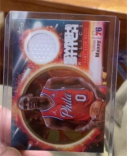 2025 Topps Swish and Stitch Relics #SST-TM Tyrese Maxey — front