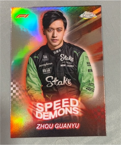 2024 Topps Chrome Formula 1 #SD-14 Zhou Guanyu Speed Demons — front