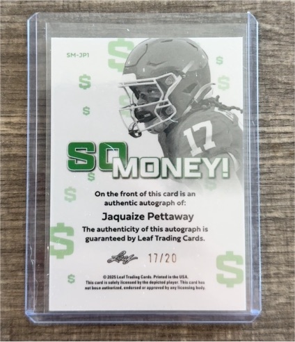 2025 Leaf Metal So Money! #SM-JP1 Jaquaize Pettaway — front