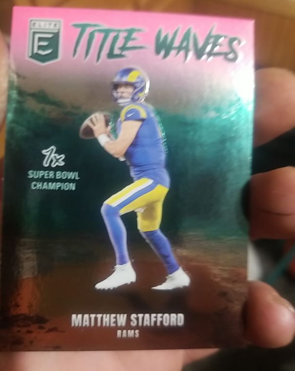 2025 Donruss Elite #6 Matthew Stafford Title Waves — front