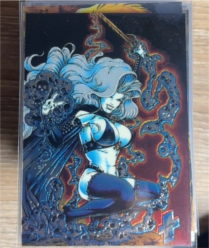 1994 Lady Death Chromium Trading Card #1 Lady Death — front