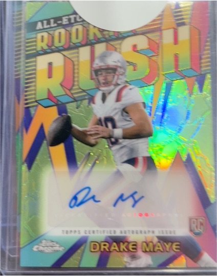 2024 Topps Chrome All-Etch Rookie Rush #RRA-DM Drake Maye — front