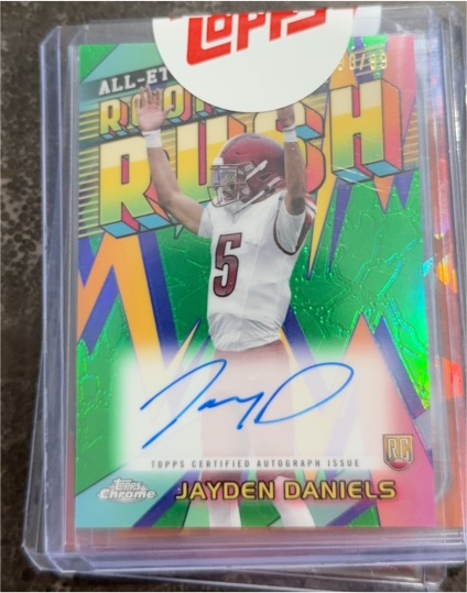2024 Topps Chrome All-Etch Rookie Rush #RRA-JD Jayden Daniels — front