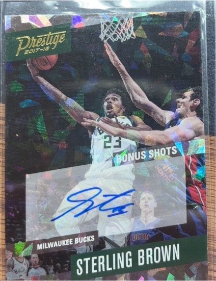 2017-18 Panini Prestige #19 Sterling Brown Bonus Shots Crystal — front