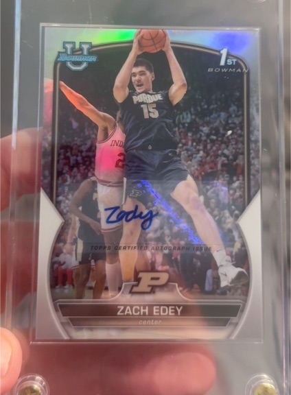 2023 Topps Bowman University #79 Zach Edey — front