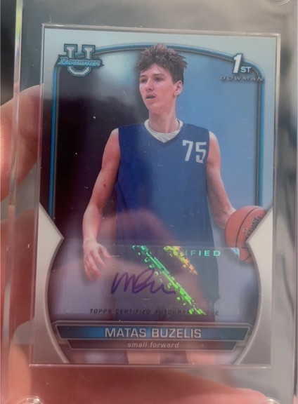 2022 Bowman University #84 Matas Buzelis — front