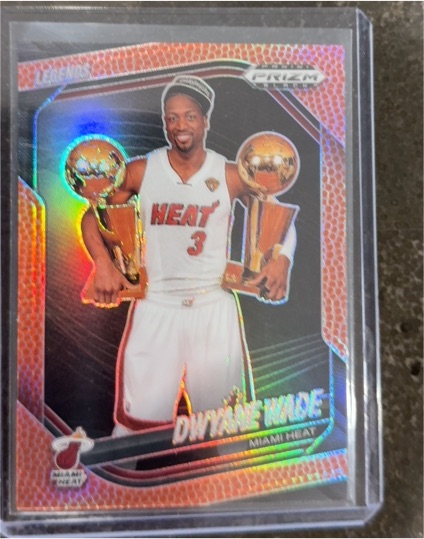 2024-25 Panini Prizm Black #261 Dwyane Wade Legends Red Wave Prizm — front