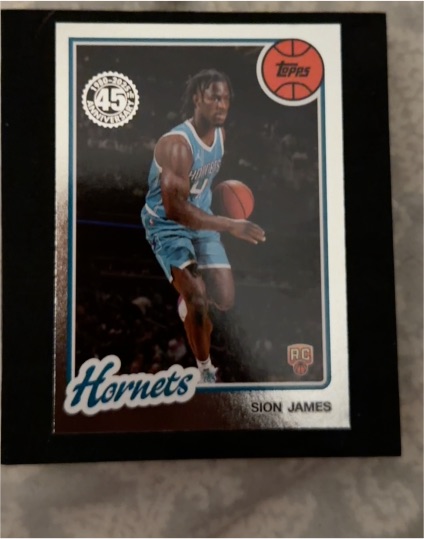 2025-26 Topps Basketball #45th Anniversary Sion James Rookie Card Hornets — front