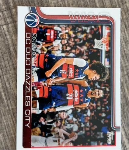 2025-26 Topps #285 DC Above All: DC Duo Dazzles City Alex Sarr — front