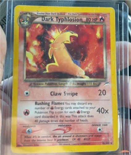2002 Pokemon Neo Destiny #10 Dark Typhlosion — front