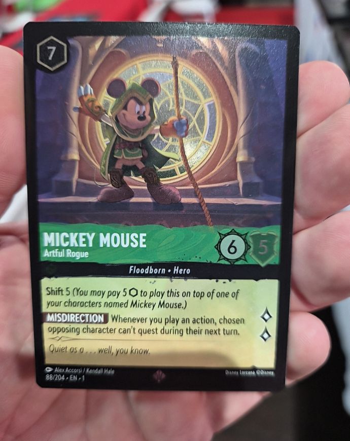 Disney Lorcana The First Chapter #88 Mickey Mouse Artful Rogue — front