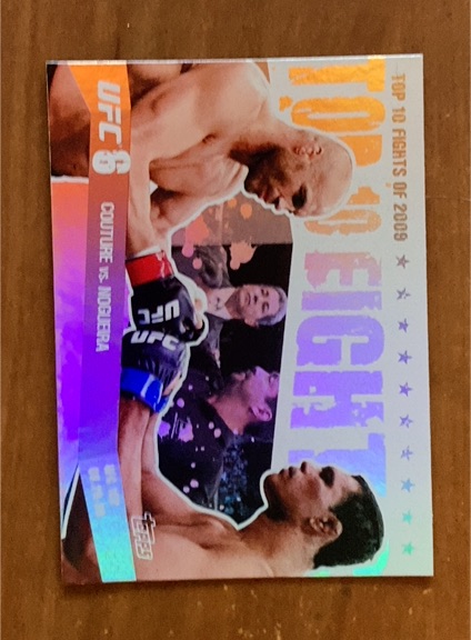 2010 Topps UFC Main Event Top 10 Fights of 2009 #16 Couture/Nogueira — front