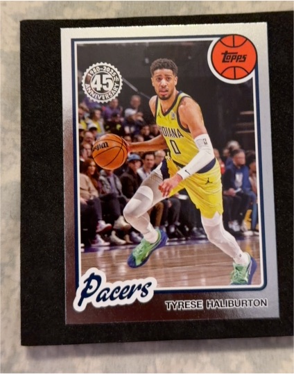 2025-26 Topps #80BK-94 Tyrese Haliburton 45th 1980-81 Silver Pacers — front