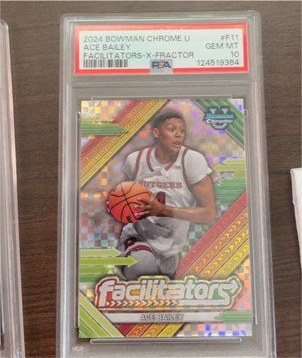 2024 Bowman Chrome University #F11 Ace Bailey Facilitators X-Fractor — front