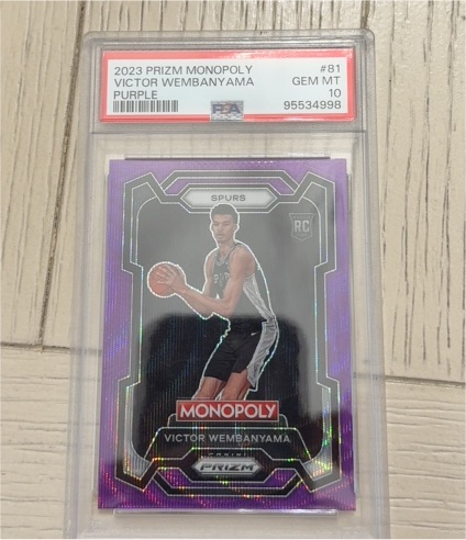 2023 Panini Prizm Monopoly #81 Victor Wembanyama Purple Wave — front