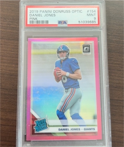 2019 Panini Donruss Optic #154 Daniel Jones Pink — front