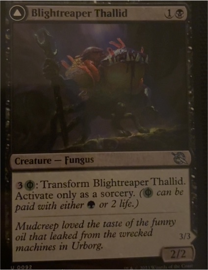 2023 Magic: The Gathering March of the Machine #92 Blightreaper Thallid — front
