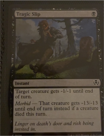Magic: The Gathering Eternal Masters #109 Tragic Slip — front