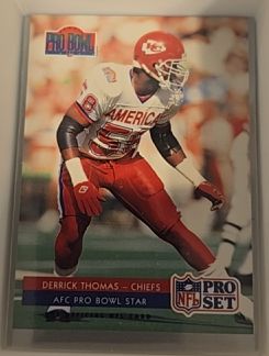 1992 Pro Set #395 Derrick Thomas — front