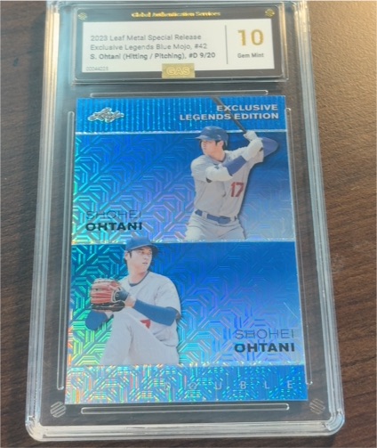 2023 Leaf Metal Special Release Exclusive Legends Blue Mojo #42 Shohei Ohtani — front