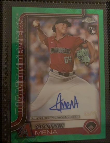 2025 Topps Chrome #RA-CME Cristian Mena Rookie Autograph — front