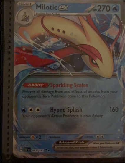 2024 Pokémon SV08: Surging Sparks #042 Milotic ex — front