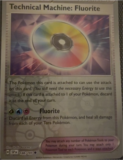 2022 Pokémon SV08: Surging Sparks #188 Technical Machine: Fluorite — front