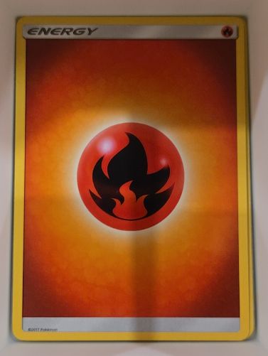 2017 Pokémon Sun & Moon Fire Energy — front