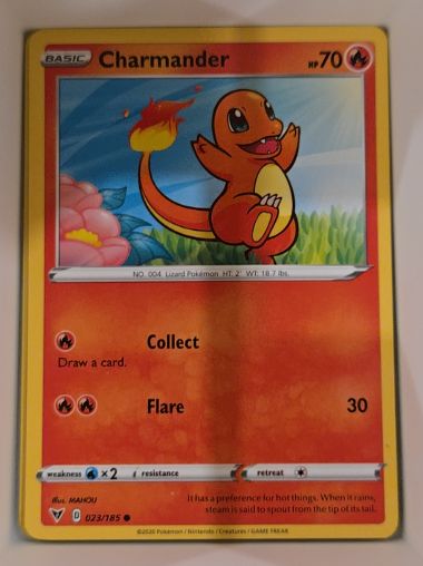 2020 Pokémon SWSH04: Vivid Voltage #023 Charmander — front