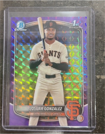 2025 Bowman Chrome #BCP-153 Josuar Gonzalez — front
