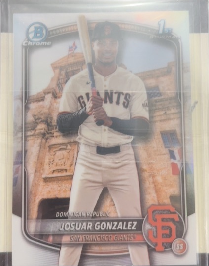 2025 Bowman Chrome #BCP-153 Josuar Gonzalez — front