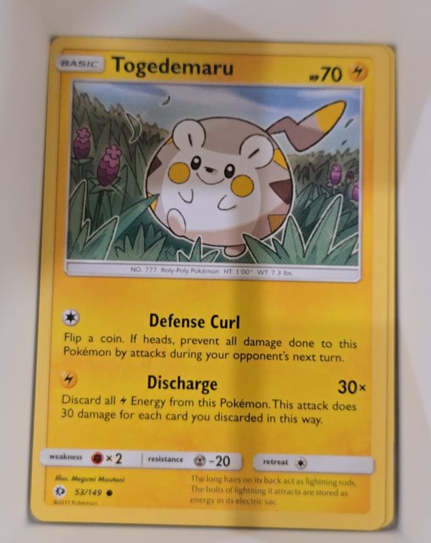 2017 Pokémon Sun & Moon #53 Togedemaru — front